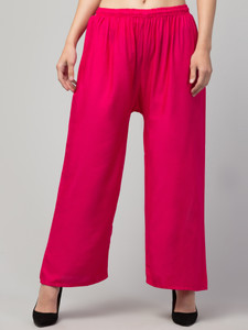 Trend Level Flared Women Pink Trousers