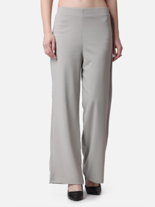 METRONAUT Flared Women Grey Trousers
