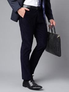 Hancock Slim Fit Men Dark Blue Trousers