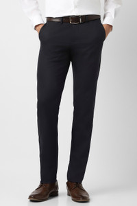 VAN HEUSEN Slim Fit Men Dark Blue Trousers
