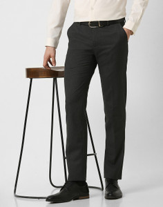 PETER ENGLAND Slim Fit Men Black Trousers