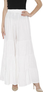 TNQ Regular Fit Women White Trousers