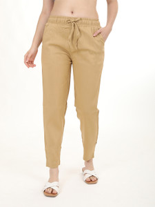 FLY BIRDS Regular Fit Women Beige Trousers