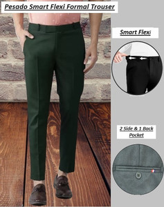 pesado Slim Fit Men Green Trousers