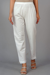 RK CLOTH Slim Fit Women White Trousers