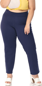 BELORE SLIMS Slim Fit Women Dark Blue Trousers
