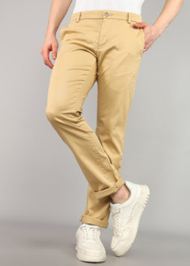 Arrow Sport Slim Fit Men Beige Trousers