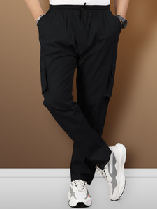 VeBNoR Regular Fit Men Black Trousers