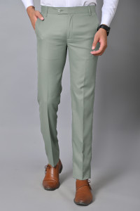 Mensfuture Regular Fit Men Light Green Trousers