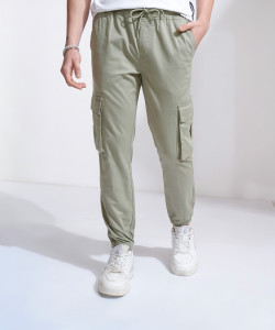 HIGHLANDER Slim Fit Men Green Trousers