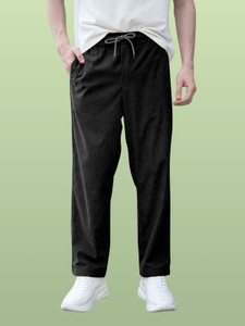 GIBBONTE Relaxed Men Black Trousers