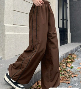 LEXREX Loose Fit Women Brown Trousers - Image 4