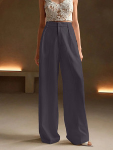 Leriya Fashion Regular Fit Women Grey Trousers