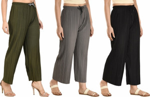 Fabrictown Relaxed Women Multicolor Trousers