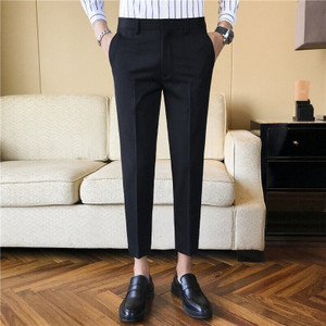 pesado Slim Fit Men Black Trousers
