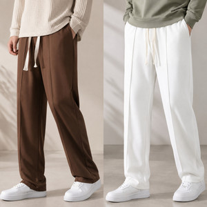 SAVAYO Men's Straight Fit Lycra Blend Trousers (Pack of 2, Brown & - Image 1