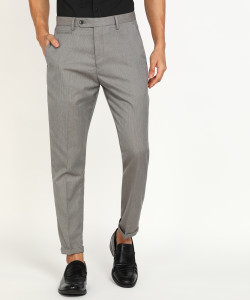 PETER ENGLAND Skinny Fit Men Grey Trousers