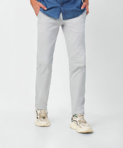 Urbano Fashion Slim Fit Men Grey Trousers