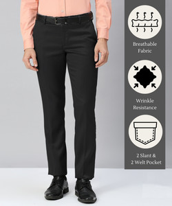 MANCREW Relaxed Men Black Trousers