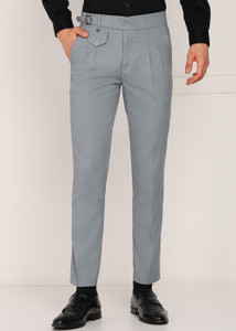 SAM & JACK Regular Fit Men Grey Trousers