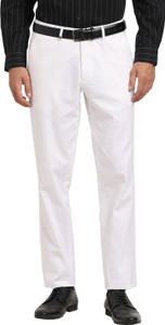 TURTLE Slim Fit Men White Trousers
