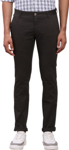 PARX Slim Fit Men Dark Green Trousers