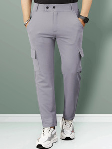 VeBNoR Regular Fit Men Grey Trousers