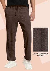 INDICLUB Relaxed Men Brown Trousers