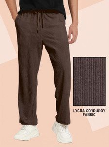 INDICLUB Relaxed Men Brown Trousers