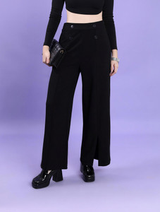 Tokyo Talkies Flared Women Black Trousers