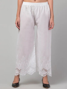 FamBee Relaxed Women White Trousers