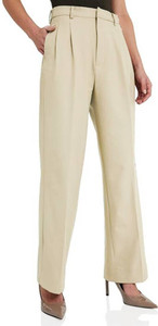 NDEX Straight Fit Women Cream Trousers