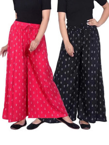 Aarul Fashion Regular Fit Women Black, Pink Trousers