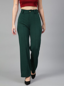 Kashonaa Regular Fit Women Dark Green Trousers