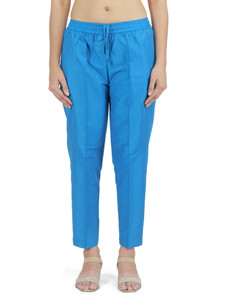 NOORI Regular Fit Women Blue Trousers
