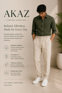 AKAZ Men Cream Trousers - Image 6