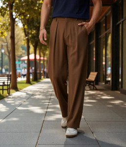 KOTTY Regular Fit Men Brown Trousers - Image 6