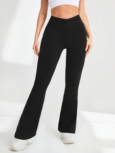 DTR FASHION Regular Fit Women Black Trousers