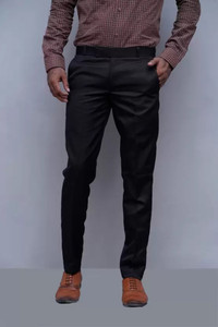 FUBAR Regular Fit Men Black Trousers