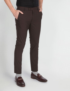 Arrow Newyork Skinny Fit Men Brown Trousers