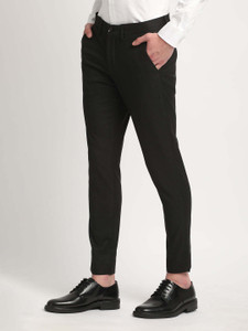 THE BEAR HOUSE Slim Fit Men Grey Trousers