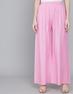 thread plus Relaxed Women Pink Trousers