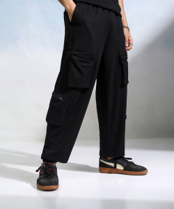 HIGHLANDER Regular Fit Men Black Trousers