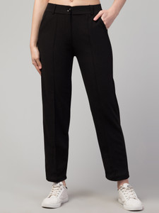 Richa fashion Regular Fit Women Black Trousers