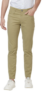 GIORDANO Slim Fit Men Khaki Trousers