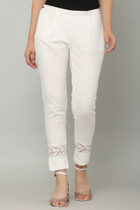 Aasma Creatives Regular Fit Women Beige Trousers