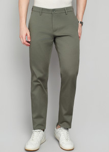 Arrow Sport Slim Fit Men Green Trousers