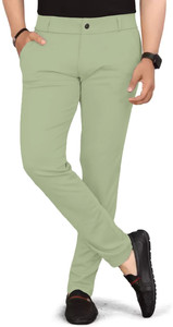 GIBBONTE Regular Fit Men Green Trousers