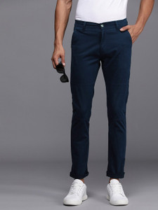 WROGN Slim Fit Men Blue Trousers