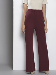 SASSAFRAS Regular Fit Women Maroon Trousers